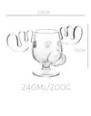 1/2pcs Reindeer Wine Glass Cocktail Juice Cup Clear Beer Mug Water Milk COFFE Whiskey Glasses Drinkware Shot Cups