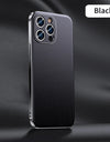 Genuine Cowhide Leather Phone Case for iPhone 16 15 14 Pro Max 14 Plus Plating Shockproof Lens Protection Back Cover
