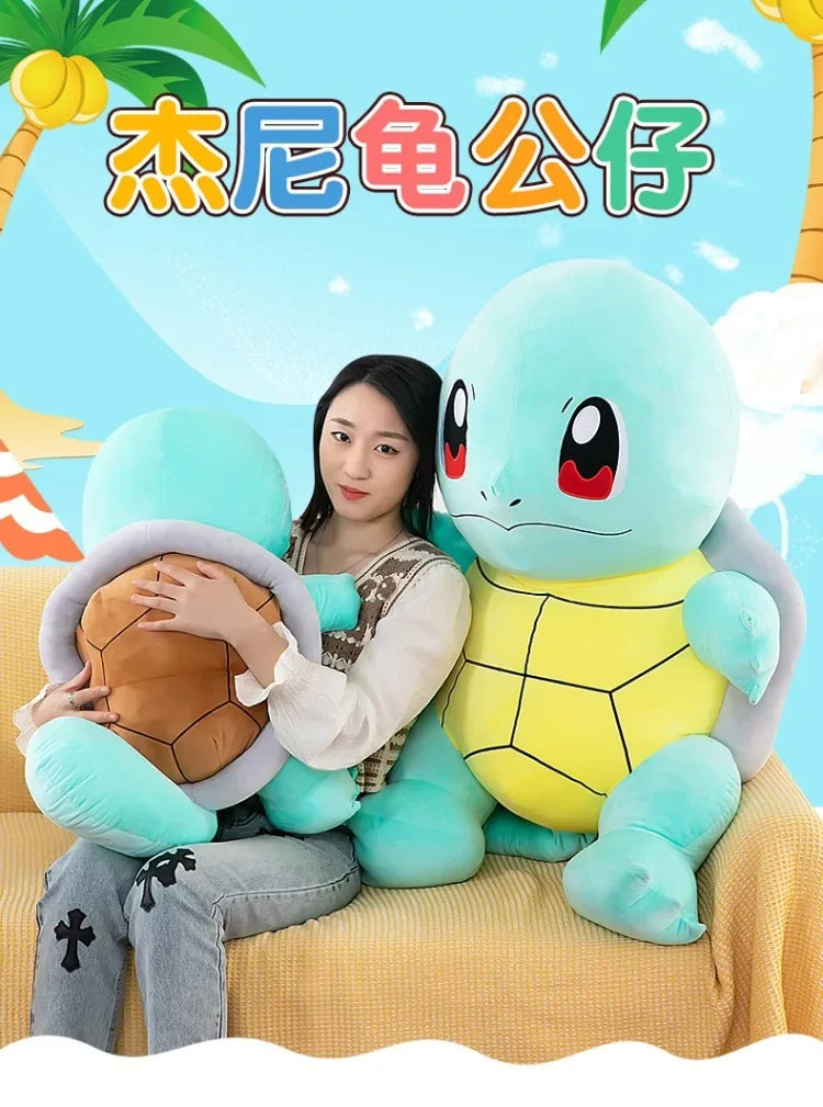 60cm Squirtle Plush Doll Big Size Pokemon Plush Toys Kawaii Stuffed Toys Cute Turtle Pillow Christmas Gift Toys for Boys Girls