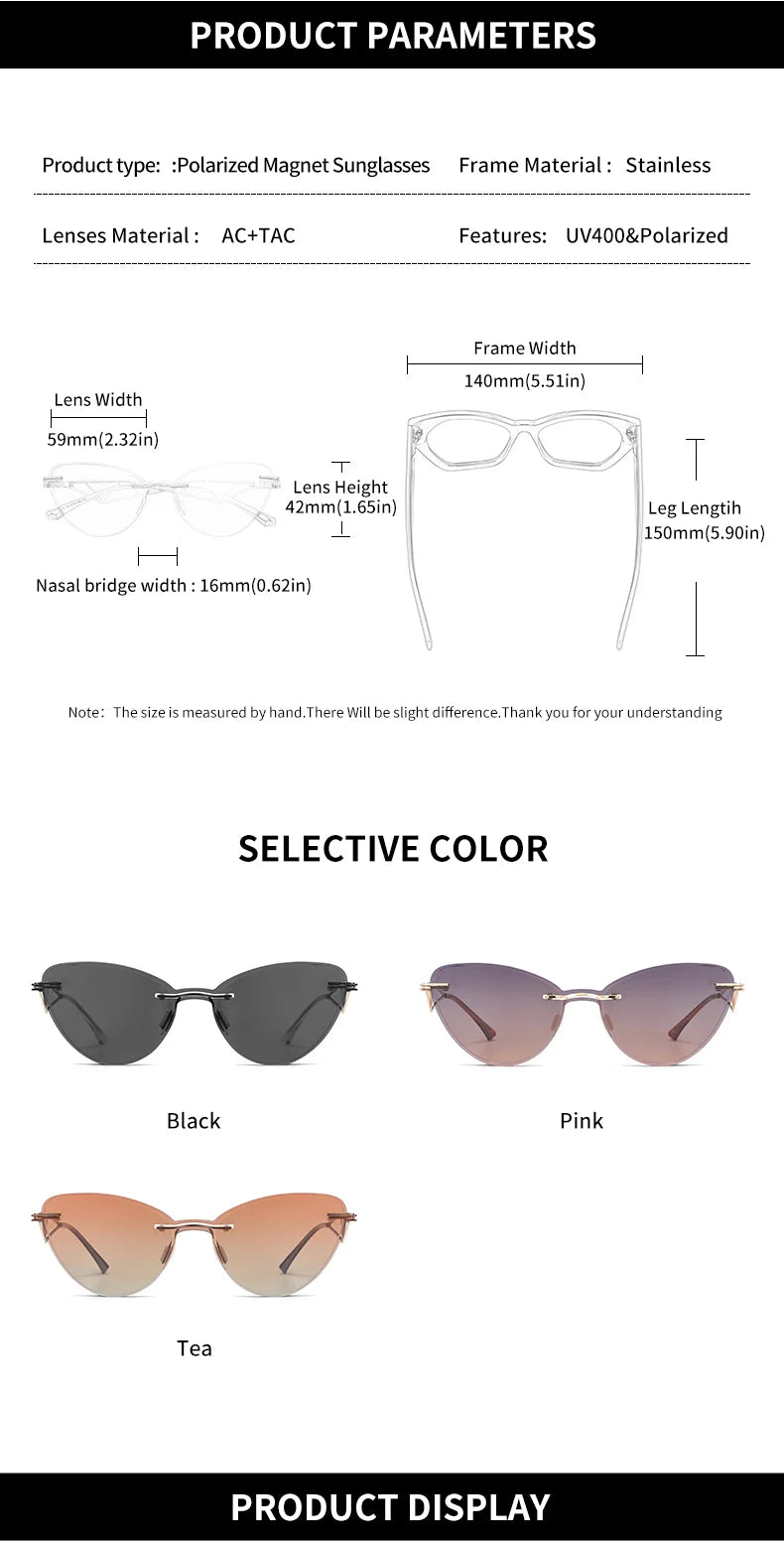 2 in 1 Butterfly Polarized UV400 Anti Blue Light Sunglasses for Women Multifunctional Eyewear