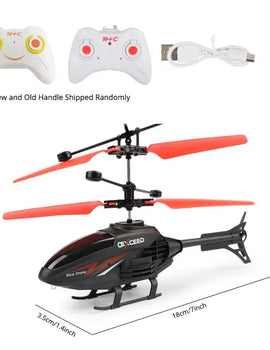 2 Channel Gesture Control Suspension Helicopter RC Remote Induction Aircraft With Charging LED Light Toy for Boys