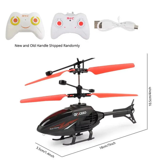 2 Channel Gesture Control Suspension Helicopter RC Remote Induction Aircraft With Charging LED Light Toy for Boys