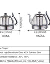 Induction Cooker Heat Resistant Glass Teapot Electromagnetic Furnace Multifunctional Filter Pot Gas Stove Kettle Tea Set