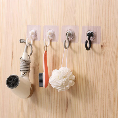 360° Rotating Self-adhesive Hook Non Punching Hooks Strong Adhesive Hook Wall Hanging Door Self-adhesive Hook With No Marks