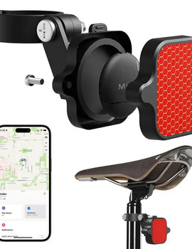 Bicycle Airtag Tracker Reflective Bracket Road Bike Hidden Locator Anti-theft Anti-lost Multi-function Bracket Warning Light