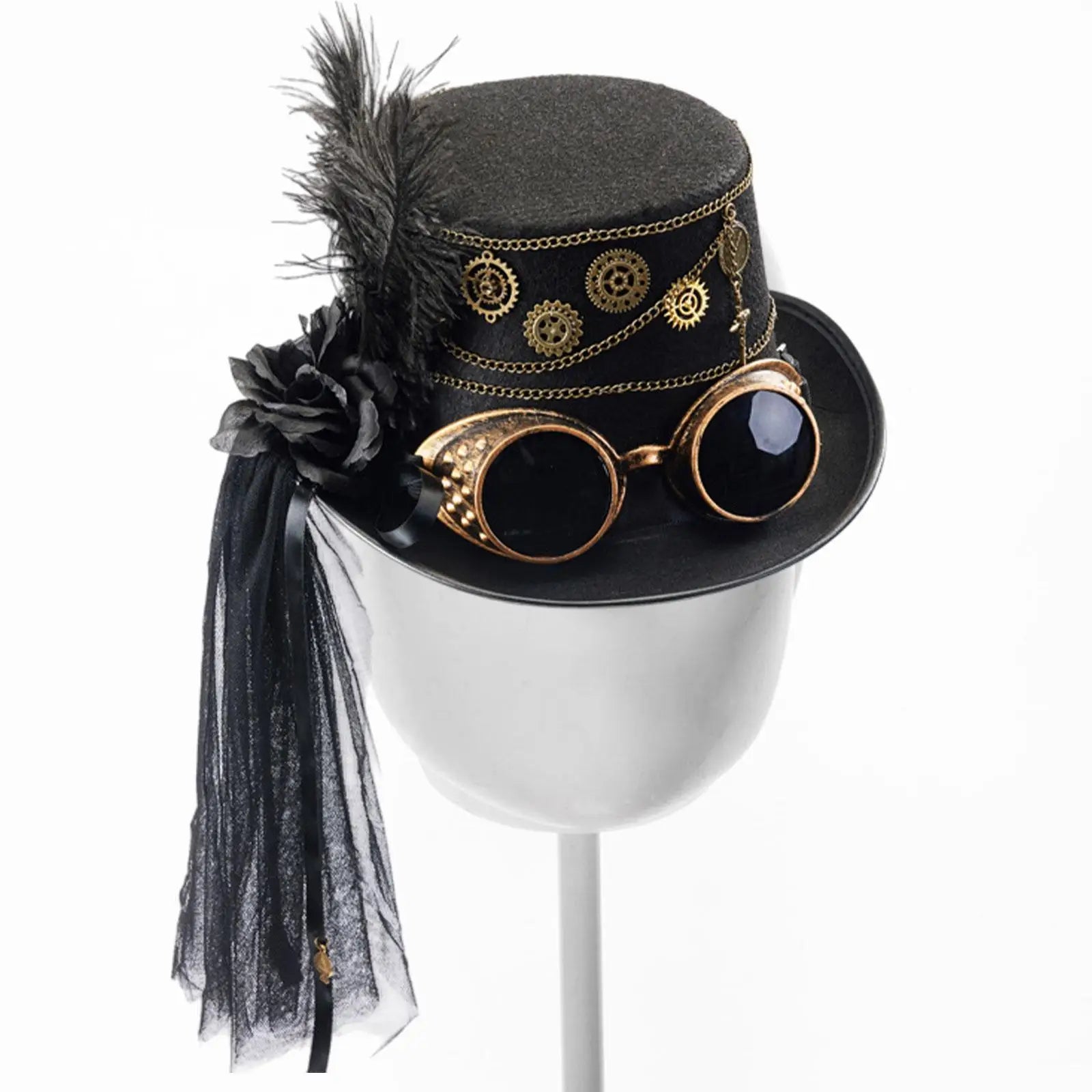 Steampunk Top Hat Jazz Decoration Fancy Dress up for Carnival Party Role Playing