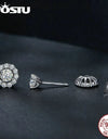 1.0 Ct D Color VVS1 Moissanite Classic Flower Detachable Stud Earrings For Women 925 Silver Stackable Wedding Earrings