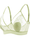 Women’s Lace Transparent Rabbit Ears Push-Up Bra – Soft, Thin, Wire-Free Bralette