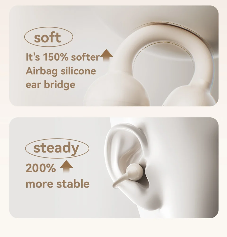 Z60S Ear Clip Earphones Wireless Audífonos Bluetooth Headphones APP Touch Control Sports Flash-sale Chioce Headset