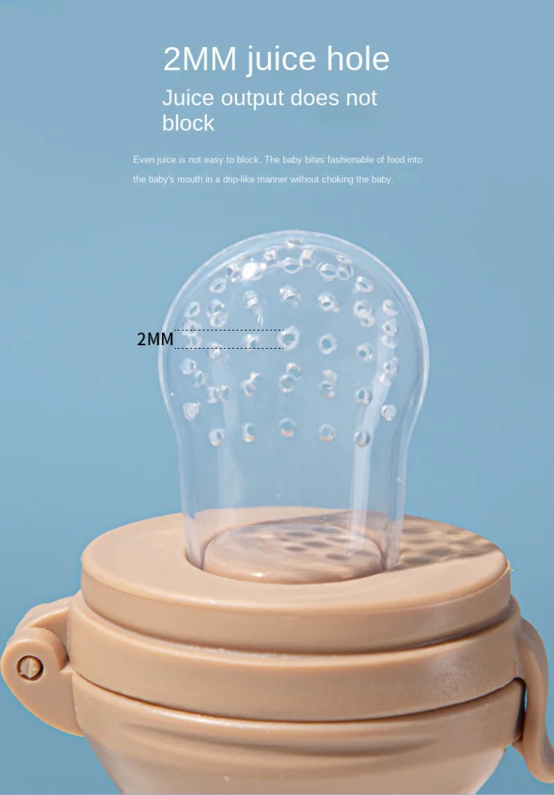 Silicone  Fruit Feeder with Cover  Nipple Fresh Food Vegetable Supplement Soother Nibbler Feeding Teething Pacifier