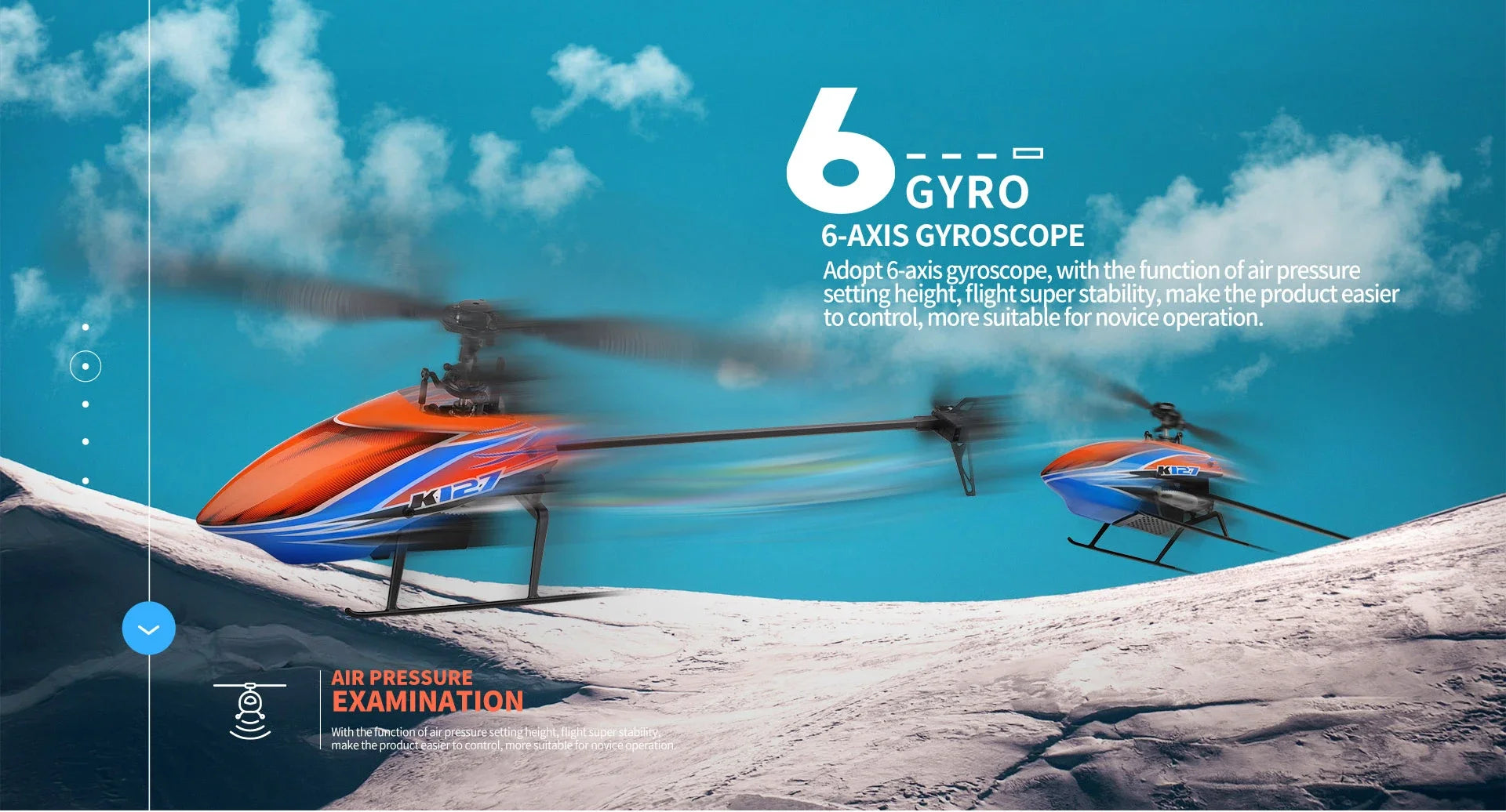 WLtoys XKS RC Helicopters K127 6-Aixs Gyroscope 2.4G 4CH Single Blade Propellor Gyro Mini RC Helicotper for Gift RC Toy V911