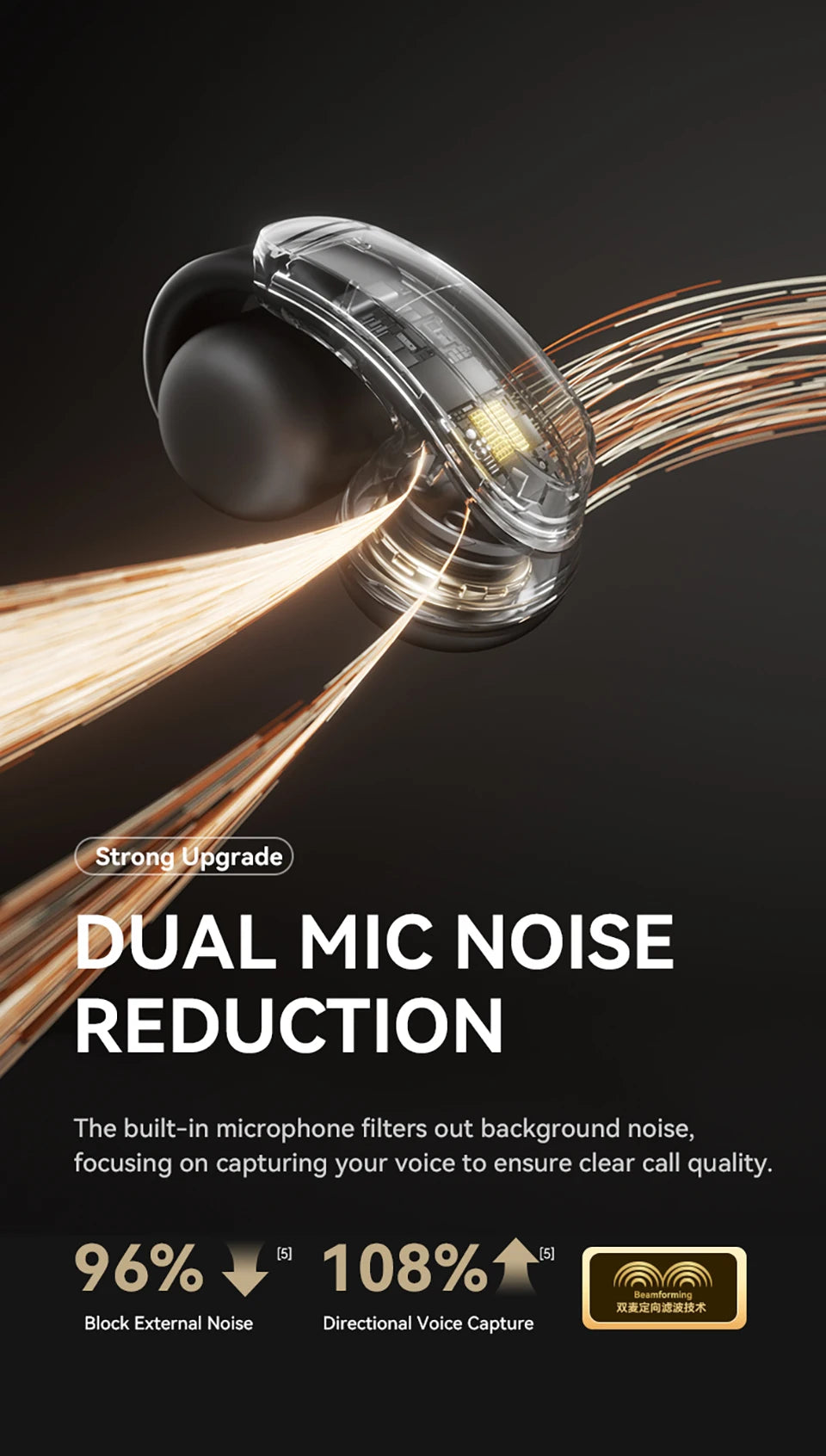 S9S AI Free Clip OWS Headphones Bluetooth 5.4 Earphones AI Assistant Wireless Headset IPX4 Stretchable Ear Bridge