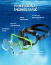 Kids Snorkel Mask 3 Windows Panoramic Wide View HD Three-Lens Adjustable Scuba Snorkeling Swimming Diving For Kids and Youth