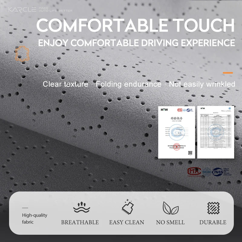 Car Seat Cushion Breathable Hole Universal Suede Car Seat Covers Front Rear Auto Seat Pads Four Season Car Chair Mat Accessories