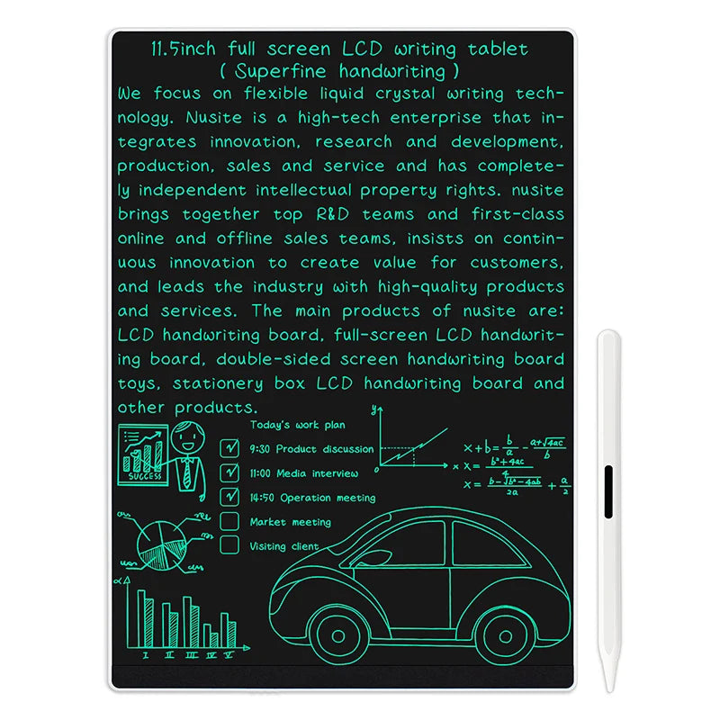 11.5/10.5inch LCD Drawing Board for Work Full Screen Superfine Double/single-sided Handwriting Crystal megnet Writing Tablet Pad