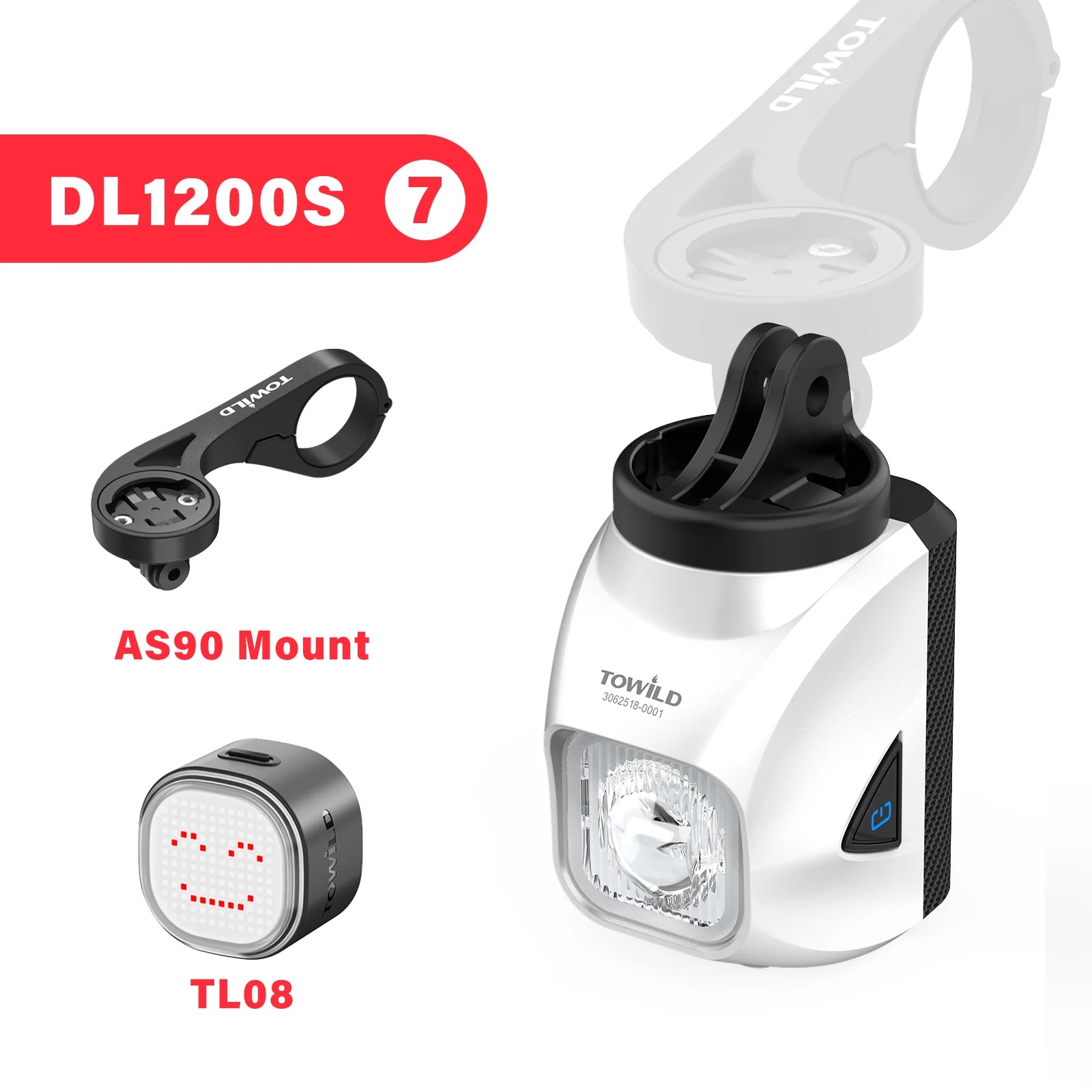 DL1200S Bicycle Light With Anti-Glare Cut-Off Line Beam 1500LM Rechargeable Led Bike Front Lights Mtb Cycling Headlights