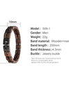 Bracelet Metal Stainless Steel Wood Strap Jewelry