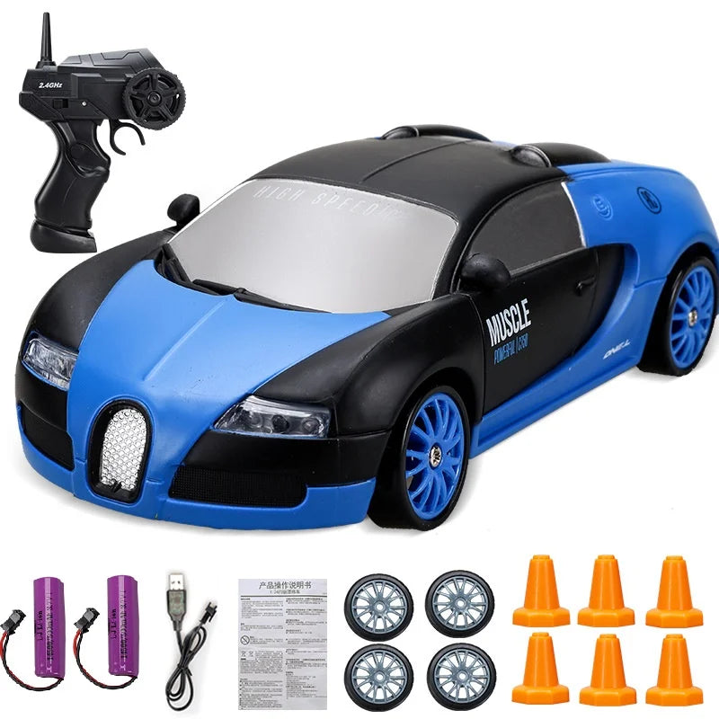 2.4G Drift Rc Car 4WD RC Drift Car Toy Remote Control GTR Model AE86 Vehicle Car RC Racing Car Toy for  Christmas Gifts