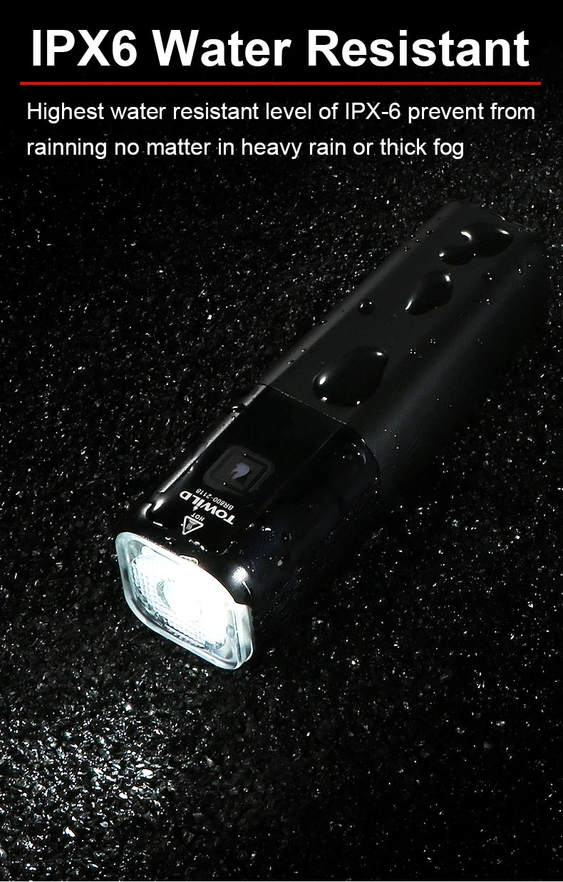 BR800 Bike Light with Tail Light USB Rechargeable LED MTB Front Lamp Headlight Aluminum Flashlight Bicycle Light