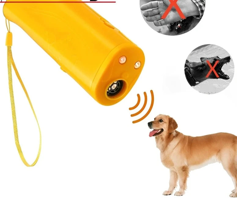 3 In 1  Dog Repeller Anti Barking Device Ultrasonic Dog Repeller Stop Bark Control Training Supplies with LED Flashlight
