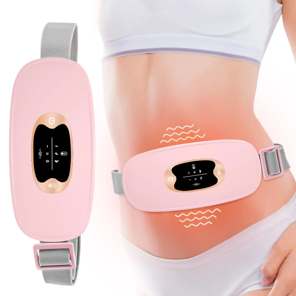 Warm Uterine Belt Girls and Ladies' Three-speed Hot Compress Massager Abdomen Waist Relieve Menstrual Pain USB Charging