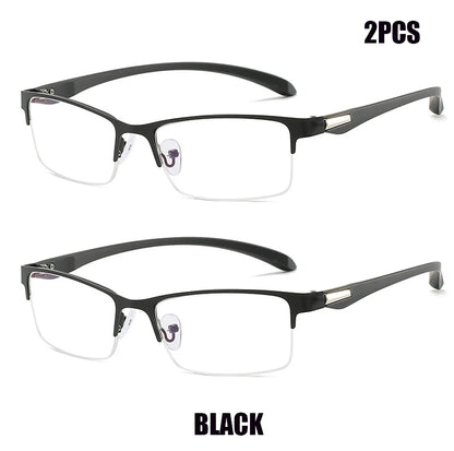 Half-frame Reading Glasses High Quality Business Glasses Presbyopia Eyeglasses 1.0 2.0 3.0