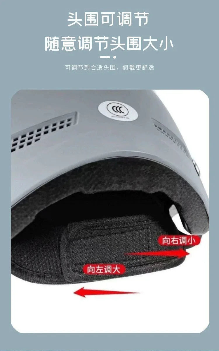 Bicycle Helmet Men's and Women's Adult  Cartoon Bicycle Motorcycle Half Helmet with Goggles