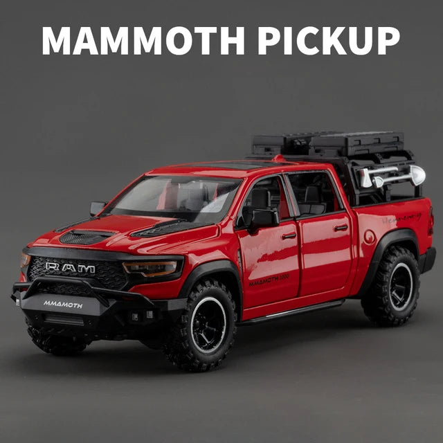 1:32 Dodge RAM 1000 TRX Mammoth Metal Diecast Alloy Car Model Car Central Control Decoration Ornaments Gift With Boyfriend Goods