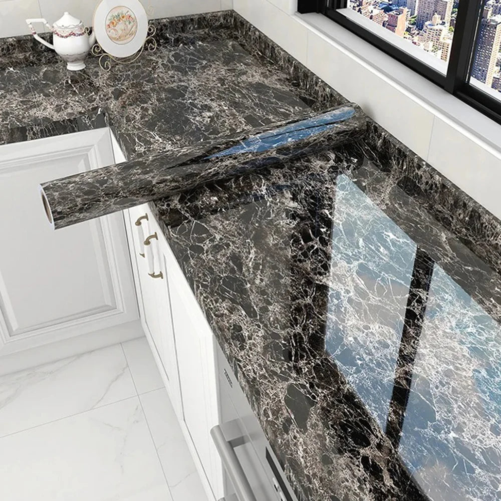 Tile Stickers Waterproof and Oil-proof Kitchen High Temperature Resistant Renovation Self-adhesive Cabinet Countertop Wallpaper