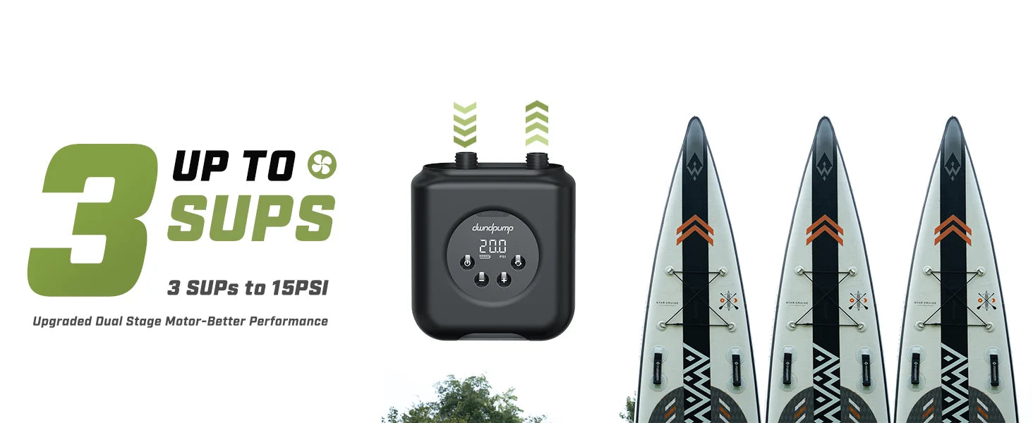 SUP Boat Accessories Inflatable Pump for Pvc Kayak Kite Wings 20PSI Rechargeable Inflate Deflate Stand Up Paddle Pump