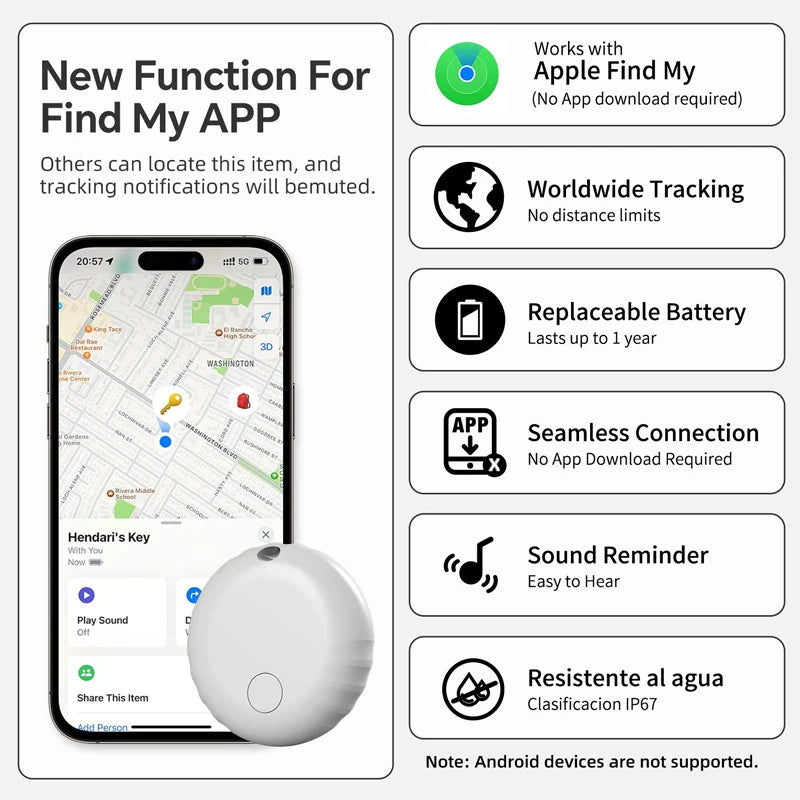 Smart Global Position Systm Tracker For Apple iOS System Find My APP Mini Bluetooth Anti Lose Reminder Device Key Finder Pet Bag Wallet