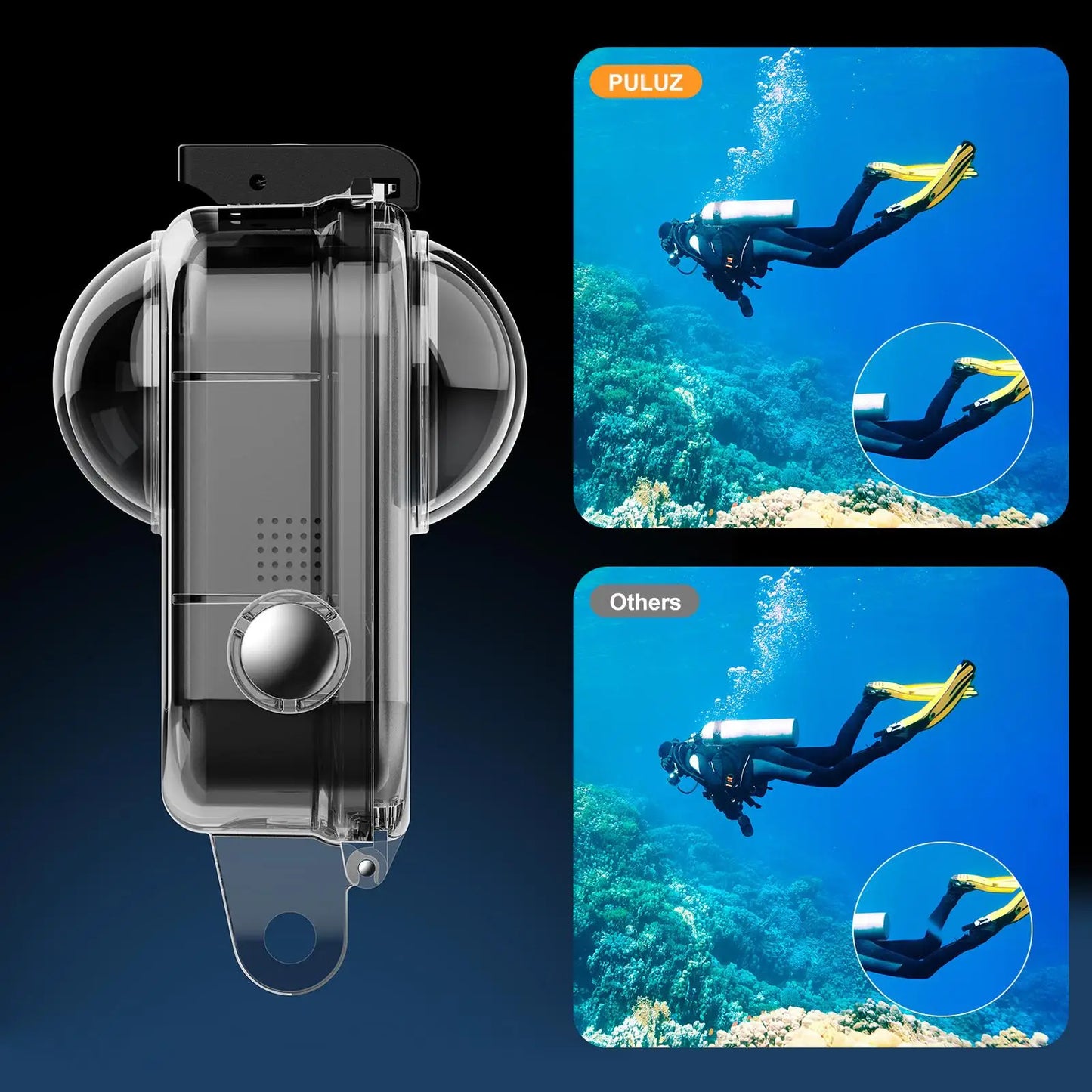 45 Metre Waterproof Diving Housing for GoPro MAX2 Camera