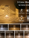 Crystal Table Lamp for Bedroom 16 Colors Touch/Remote Dimmable Night Light USB LED Bedside Diamond Rose Lamp