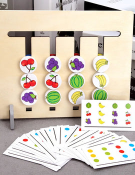 Montessori Wooden Toys Double-sided Matching Games for s 2 3 4 Years Logic Thinking Training Activity Board  Wooden Toys