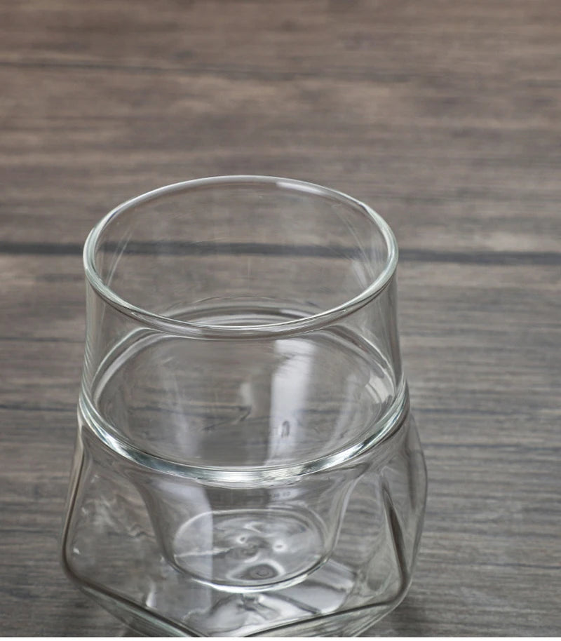 130ml Double Walled Glass Cup Hanging Ear Espresso Coffee Cup Clear Anti-scalding Teacup Party Brandy Wine Mug