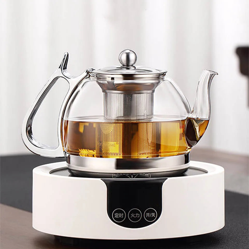 Induction Cooker Heat Resistant Glass Teapot Electromagnetic Furnace Multifunctional Filter Pot Gas Stove Kettle Tea Set