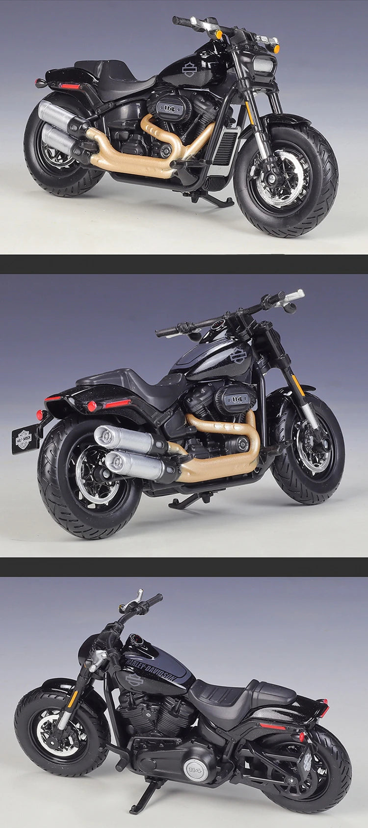 Diecast Harley Fat Bob 114 2022 Motorcycle Model 1 to 18 Scale