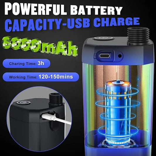 Portable Rechargeable Camping Shower Pump with LED Temperature Display 6000mAh