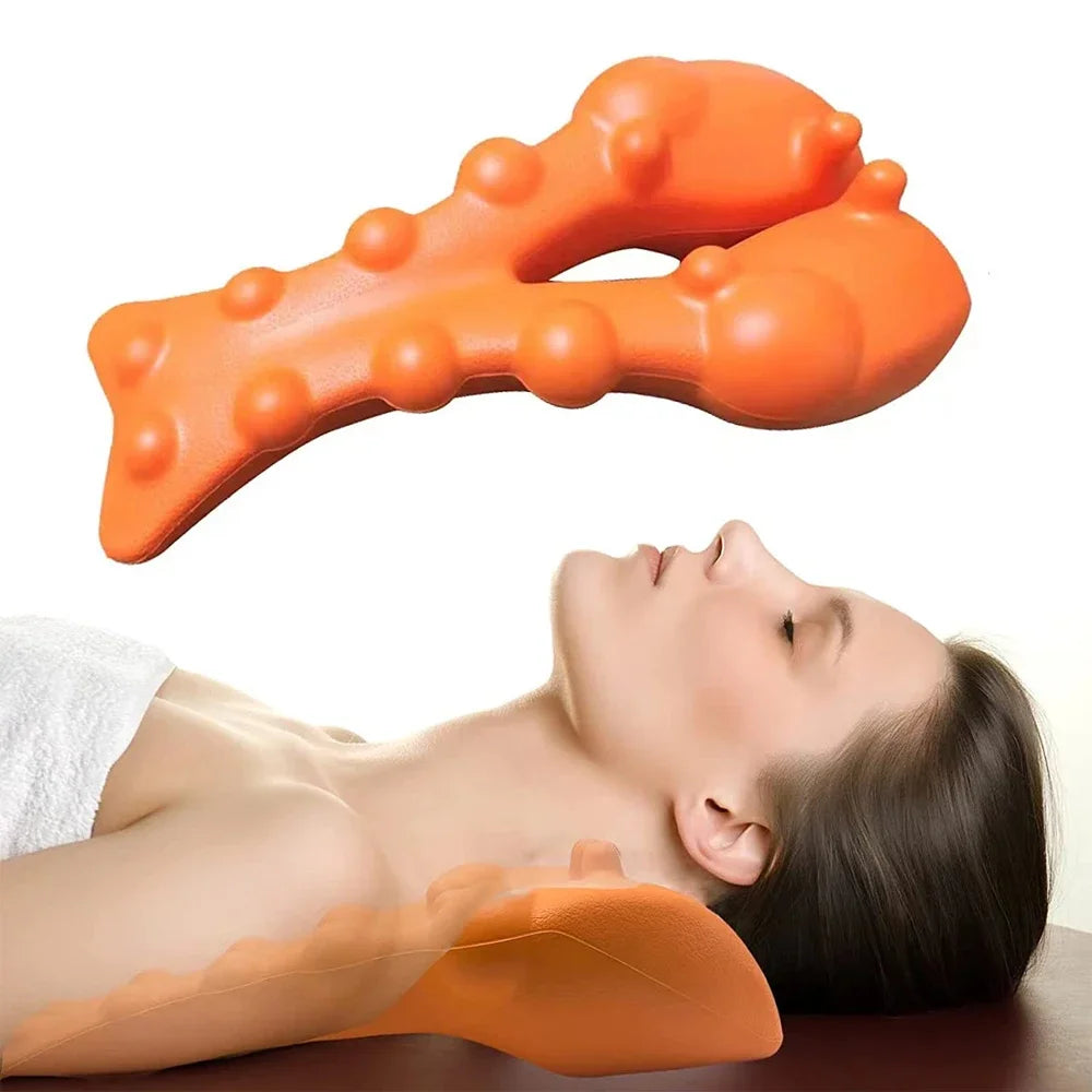 Cervical Traction Device Pillow Neck Stretcher Equipment for TMJ Neck Pain Relief Neck and Shoulder Relaxer