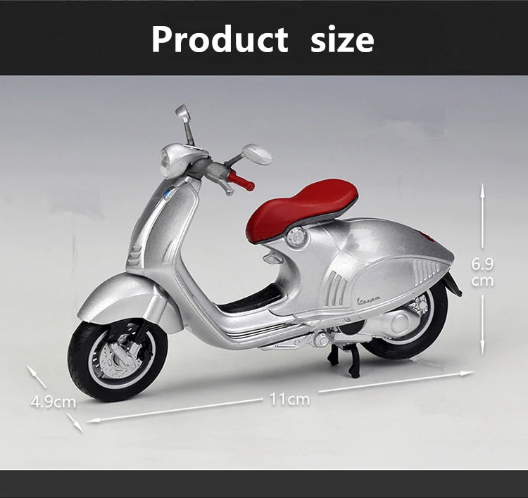 Diecast Vespa Classic Scooter Model 1 to 18 Scale