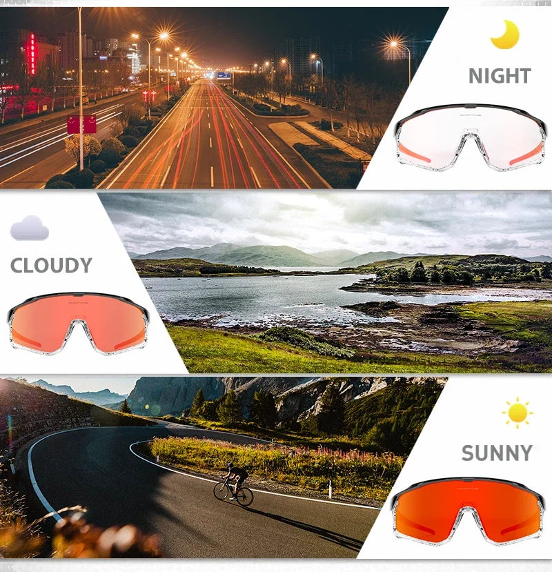 Color Photochromic Cycling Glasses Men MTB Cycling Sunglasses Women Road Bike Glasses UV400 Outdoor Sports Sunglasses