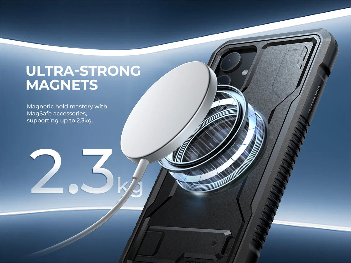 For Samsung Galaxy S24 + Plus Case holder For MagSafe Shockproof Rugged Bumper Cover Protective With Built in Screen Protector