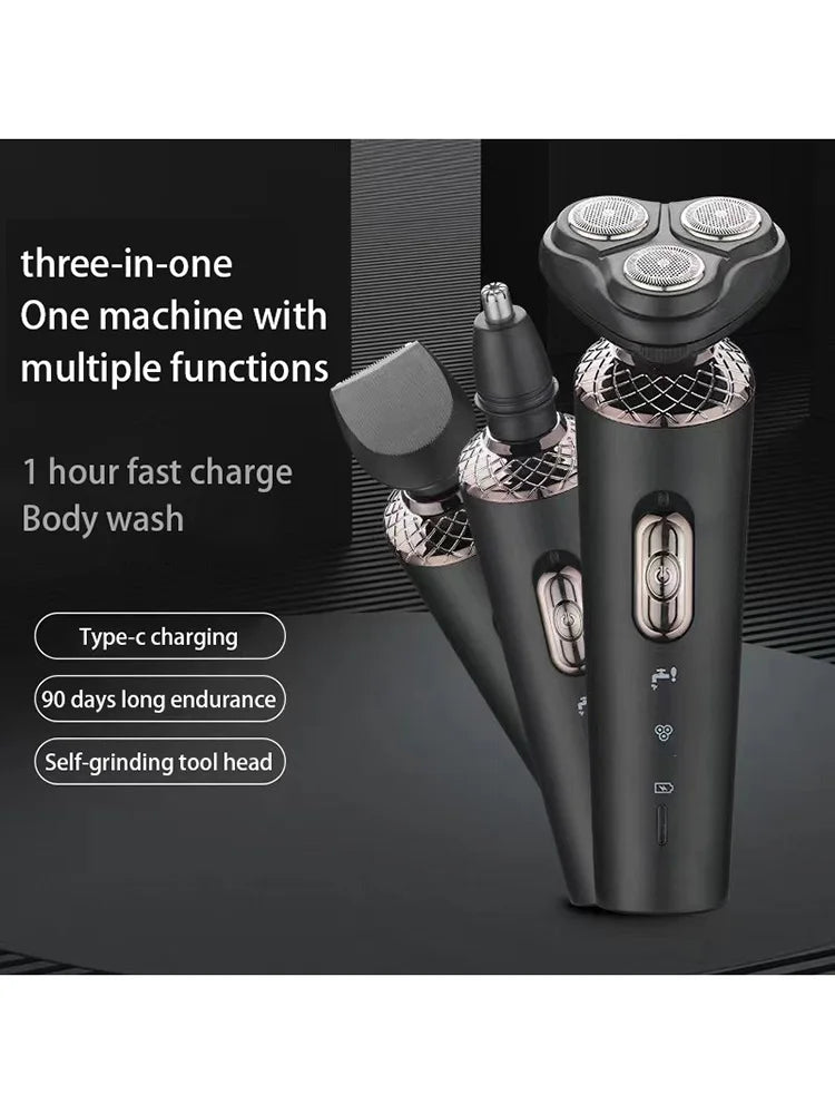 Xiaomi Electric Shavers for Men Waterproof Electric Trimmer Razor Wet & amp Dry Use Rechargeable Battery Rotary Shavers