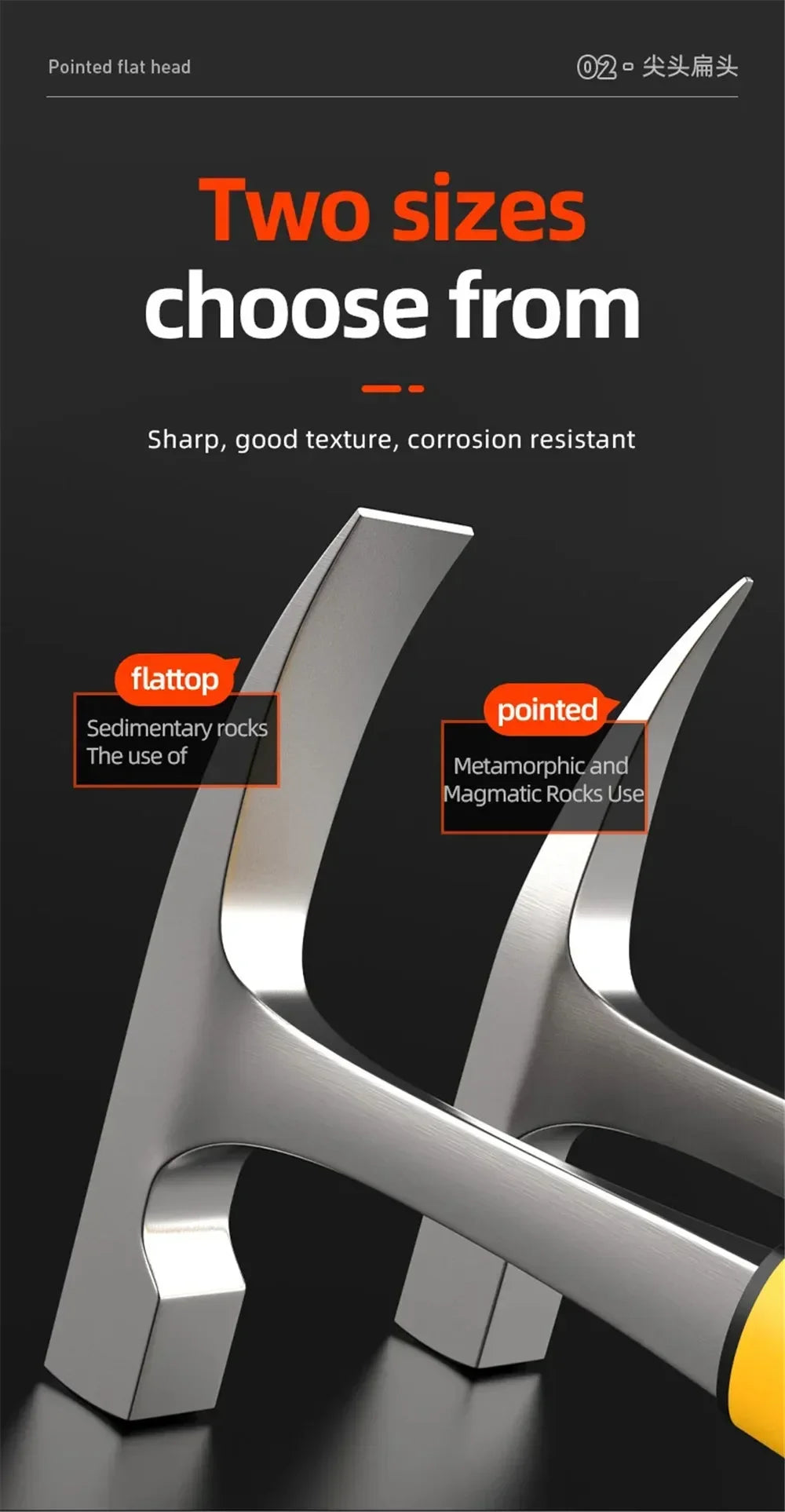 Professional Multifunctional Hand Tool Hammer Camping Hammer High Carbon Steel Geological Hammer Integrated Forging Claw