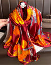 Women Summer Silk Scarves Shawl Lady Wrap Soft Female Echarpe Designer Beach Stole Bandana foulard muffler