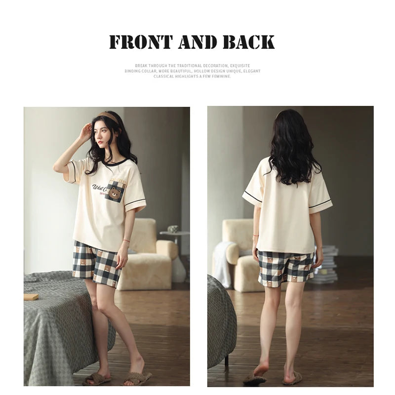 Women’s Winter Corduroy Cotton Pajama Set – Cute, Comfortable, Loose Long Sleeve Loungewear