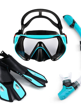 Swimming Flippers Diving Fins Snorkeling Goggles Dive Snorkel Equipment Scuba Diving Swimming Fins Set Adult Flippers Underwater