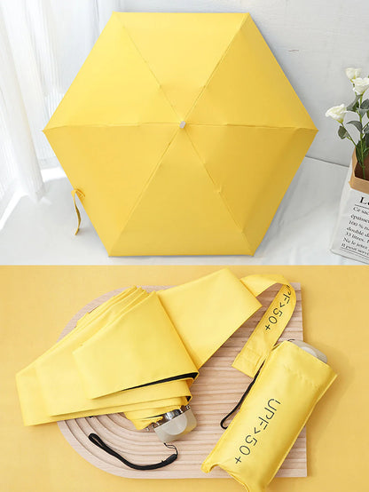 Outdoor Mini Sun Umbrella UV Protection Ultralight Folding Five-fold Umbrella Sunshade Umbrella