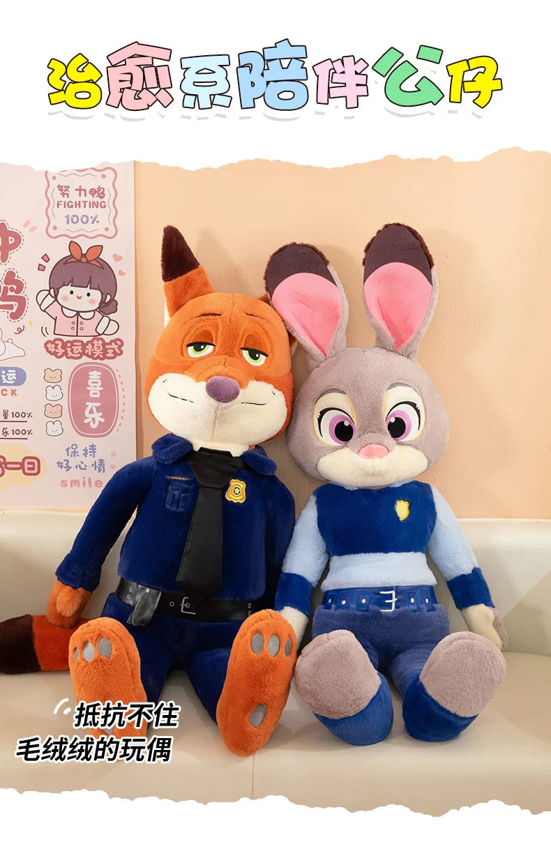 Kawaii Judy Hopps Plush Toy Nick Wilde Stuffed Doll From Zootopia Cute Rabbit Fox Doll Kids Birthday Xmas Gift for Children
