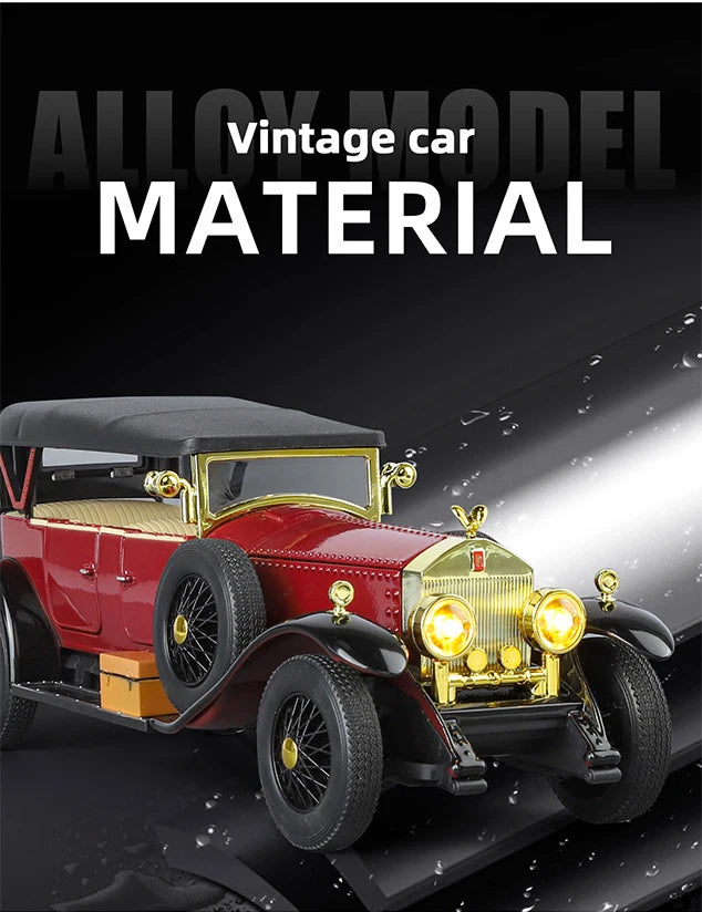 1:24 Rolls Royce Phantom I 1925 Luxury Classic Retro Sedan Alloy Diecast Model Car Home Trendy Toys Ornaments Birthday Present